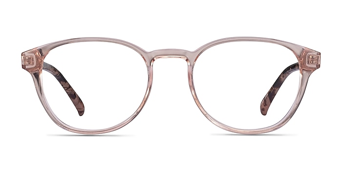 Cool Clear Pink Floral Plastic Eyeglass Frames from EyeBuyDirect