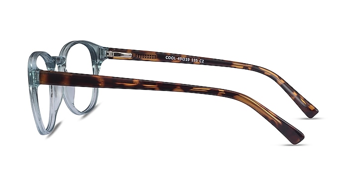 Cool Clear Blue Tortoise Plastic Eyeglass Frames from EyeBuyDirect