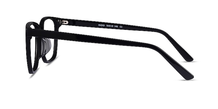Radio Noir Acétate Montures de lunettes de vue d'EyeBuyDirect