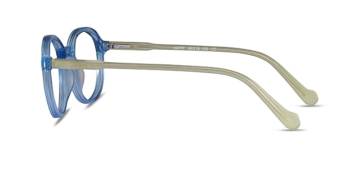 Happy Clear Blue Green Acetate Eyeglass Frames from EyeBuyDirect