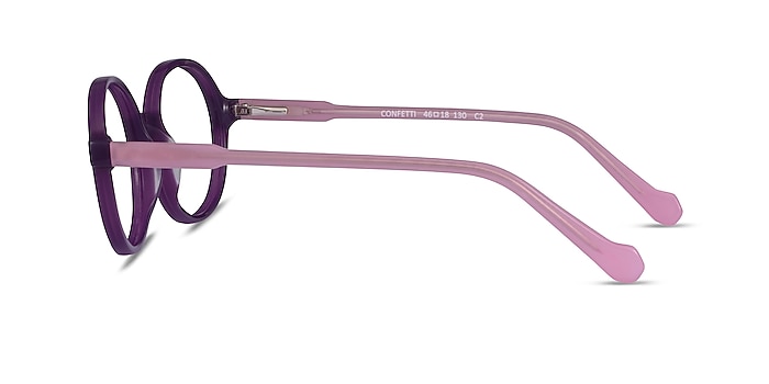 Confetti Purple Pink Acetate Eyeglass Frames from EyeBuyDirect