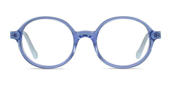 Confetti Clear Blue Acetate Eyeglass Frames from EyeBuyDirect