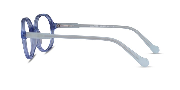 Confetti Clear Blue Acétate Montures de lunettes de vue d'EyeBuyDirect