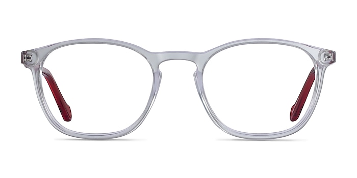 Skate Clear Red Acétate Montures de lunettes de vue d'EyeBuyDirect