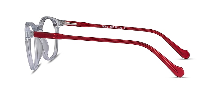Skate Clear Red Acétate Montures de lunettes de vue d'EyeBuyDirect