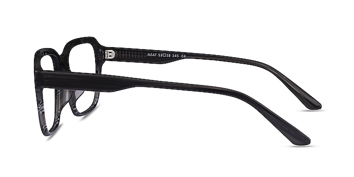 Neat Striped Gray Acétate Montures de lunettes de vue d'EyeBuyDirect