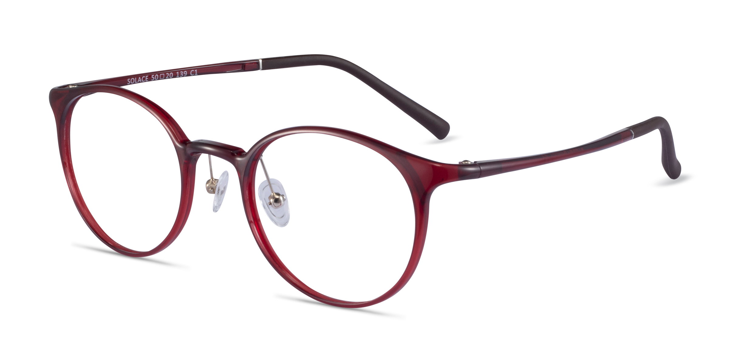Solace Round Red Glasses for Women Eyebuydirect
