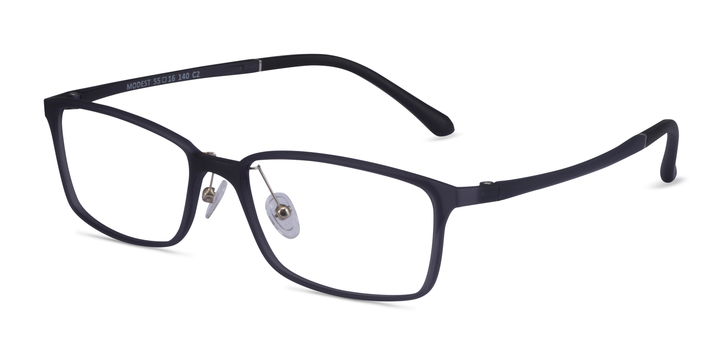 Modest Rectangle Matte Gray Frame Eyeglasses Eyebuydirect 