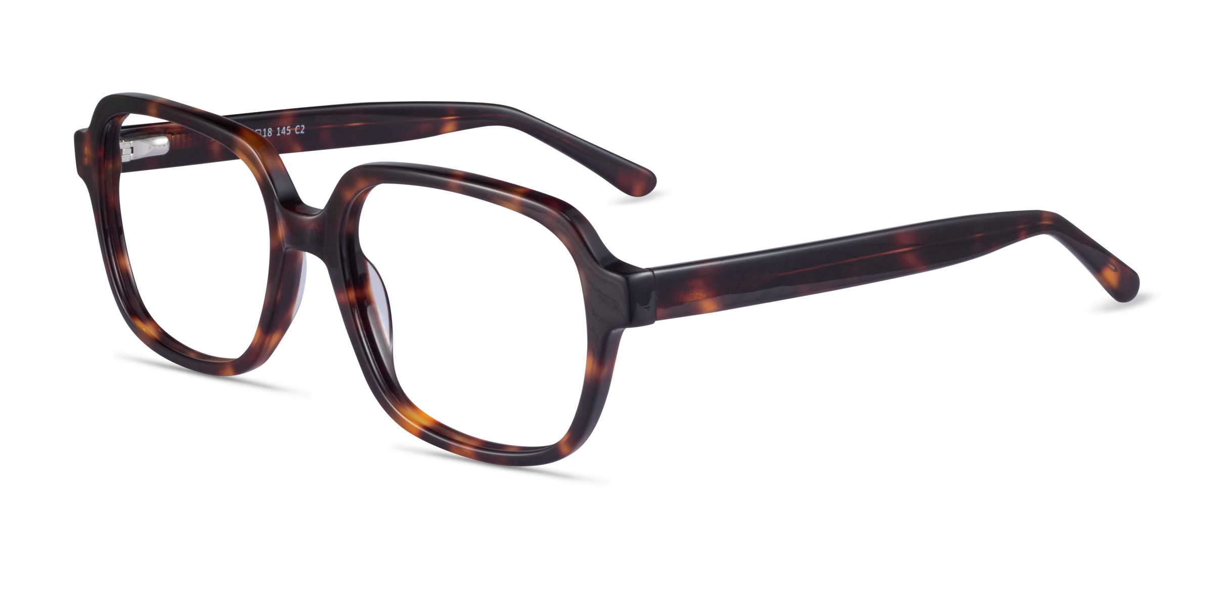 Lunettes De Vue Hally & Son HS562 – Monture Marron écailles Rétro – Acétate Italien