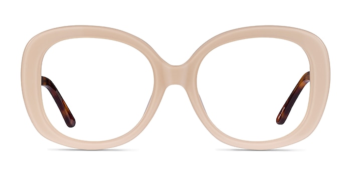 Tess Cream & Tortoise Acetate Eyeglass Frames from EyeBuyDirect