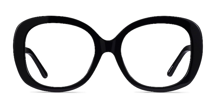 Tess Black Acetate Eyeglass Frames from EyeBuyDirect
