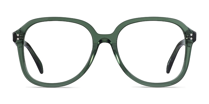 Tripp Clear Green Acétate Montures de lunettes de vue d'EyeBuyDirect