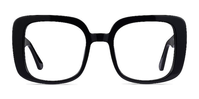 Calista Noir Acétate Montures de lunettes de vue d'EyeBuyDirect