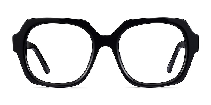 Ellen Noir Acétate Montures de lunettes de vue d'EyeBuyDirect