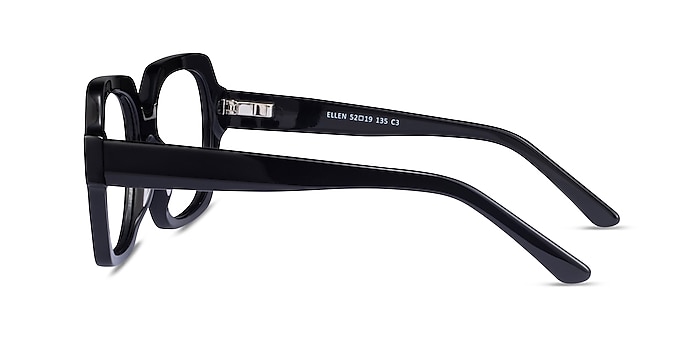Ellen Noir Acétate Montures de lunettes de vue d'EyeBuyDirect