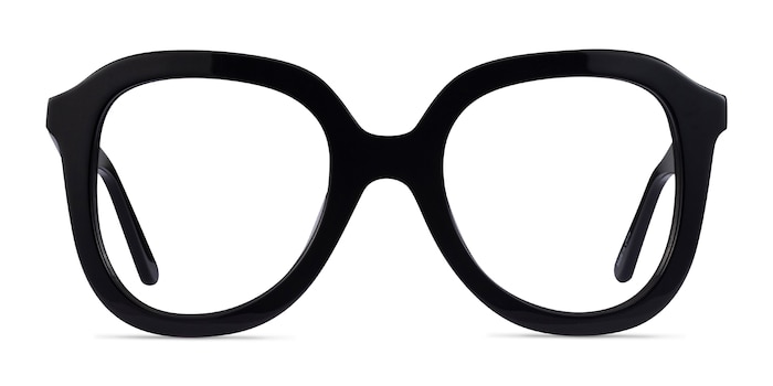 Cathy Noir Acétate Montures de lunettes de vue d'EyeBuyDirect