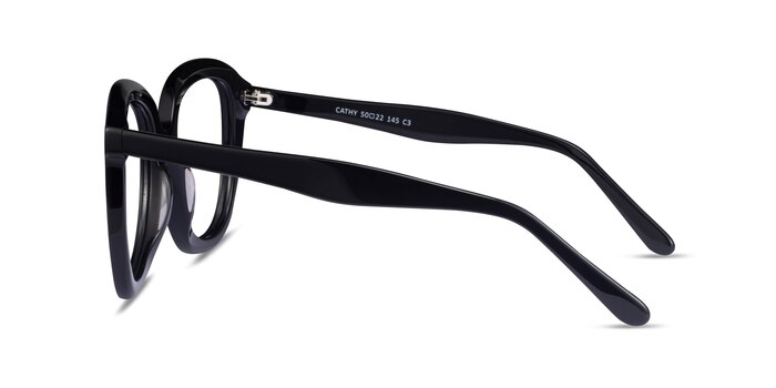 Cathy Black Acetate Eyeglass Frames from EyeBuyDirect