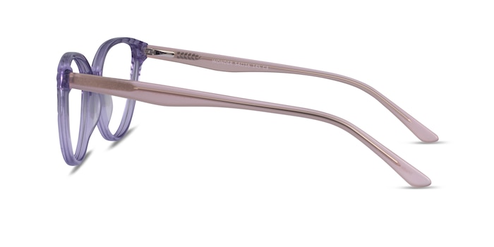 Wonder Clear Purple Pink Acétate Montures de lunettes de vue d'EyeBuyDirect