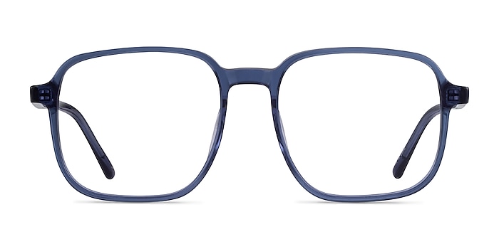 Ozone Clear Blue Acetate Eyeglass Frames from EyeBuyDirect