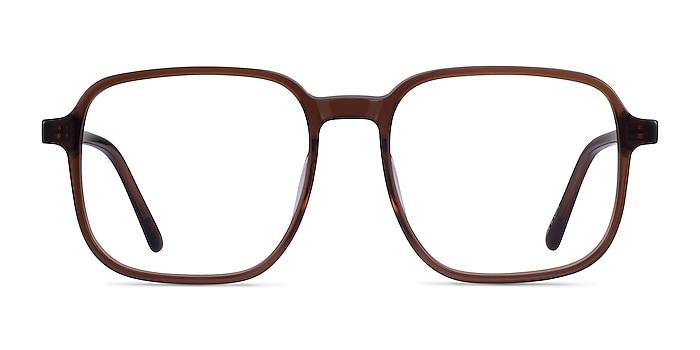 Ozone Clear Brown Acétate Montures de lunettes de vue d'EyeBuyDirect