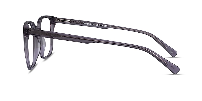 Conscious Clear Gray Acetate Eyeglass Frames from EyeBuyDirect