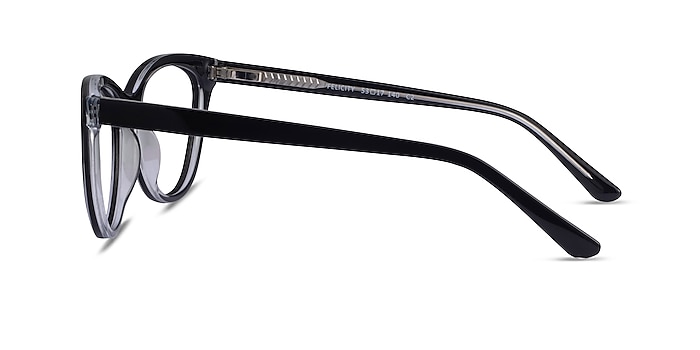 Felicity Black Gold Acetate Eyeglass Frames from EyeBuyDirect