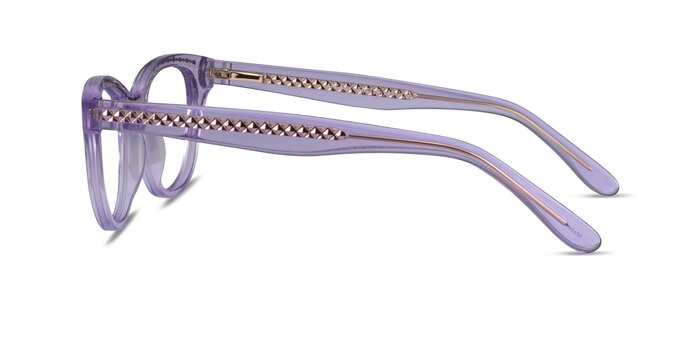 Arcady Clear Purple Gold Acétate Montures de lunettes de vue d'EyeBuyDirect