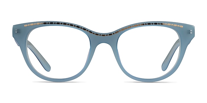 Arcady Blue Gold Acetate Eyeglass Frames from EyeBuyDirect