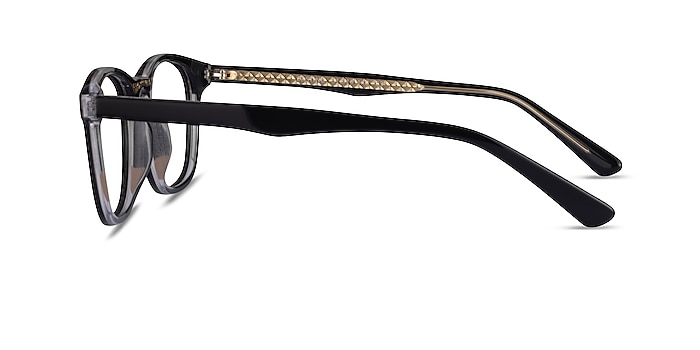Casting Black Gold Acetate Eyeglass Frames from EyeBuyDirect