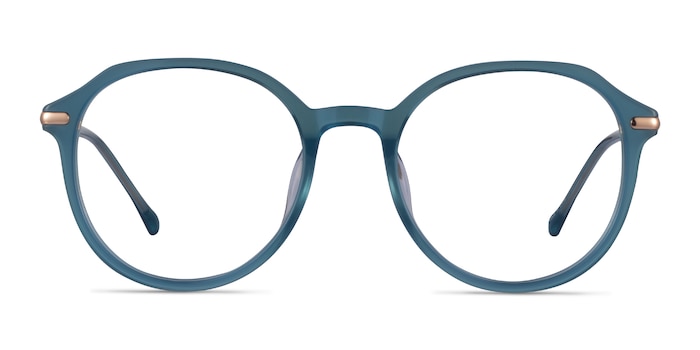 Original Iridescent Blue Acetate Eyeglass Frames from EyeBuyDirect