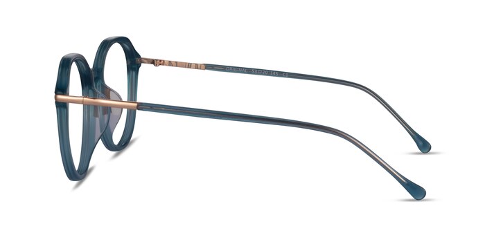 Original Iridescent Blue Acétate Montures de lunettes de vue d'EyeBuyDirect