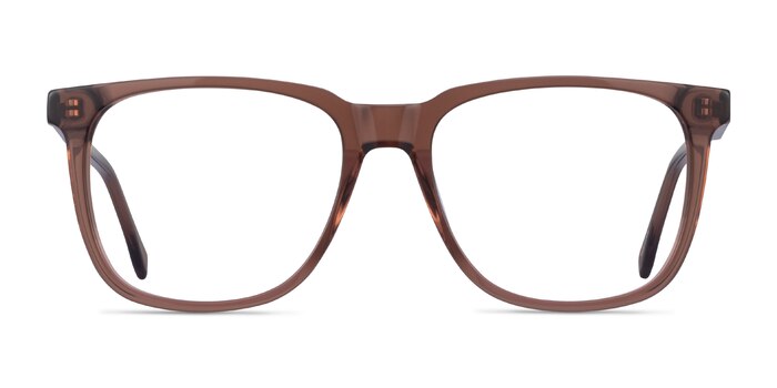 Latitude Clear Brown Acetate Eyeglass Frames from EyeBuyDirect