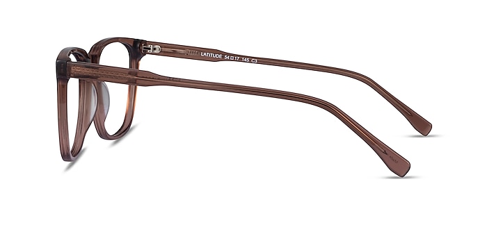 Latitude Clear Brown Acetate Eyeglass Frames from EyeBuyDirect