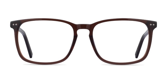 California Clear Brown Acétate Montures de lunettes de vue d'EyeBuyDirect