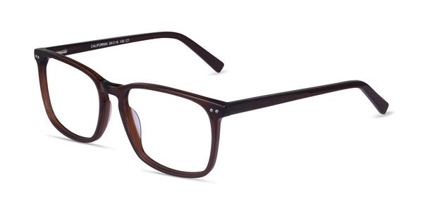 Clear Brown California -  Acetate Eyeglasses