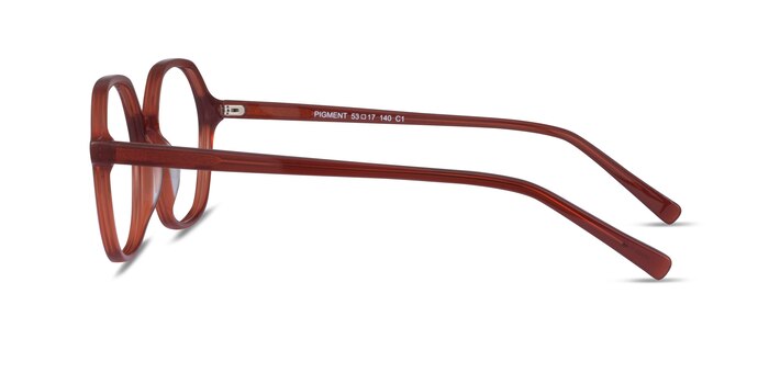 Pigment Terracotta Red Acétate Montures de lunettes de vue d'EyeBuyDirect