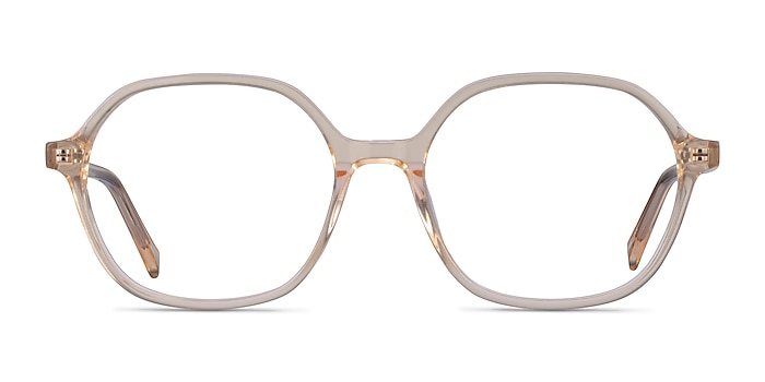 Pigment Clear Yellow Acetate Eyeglass Frames from EyeBuyDirect