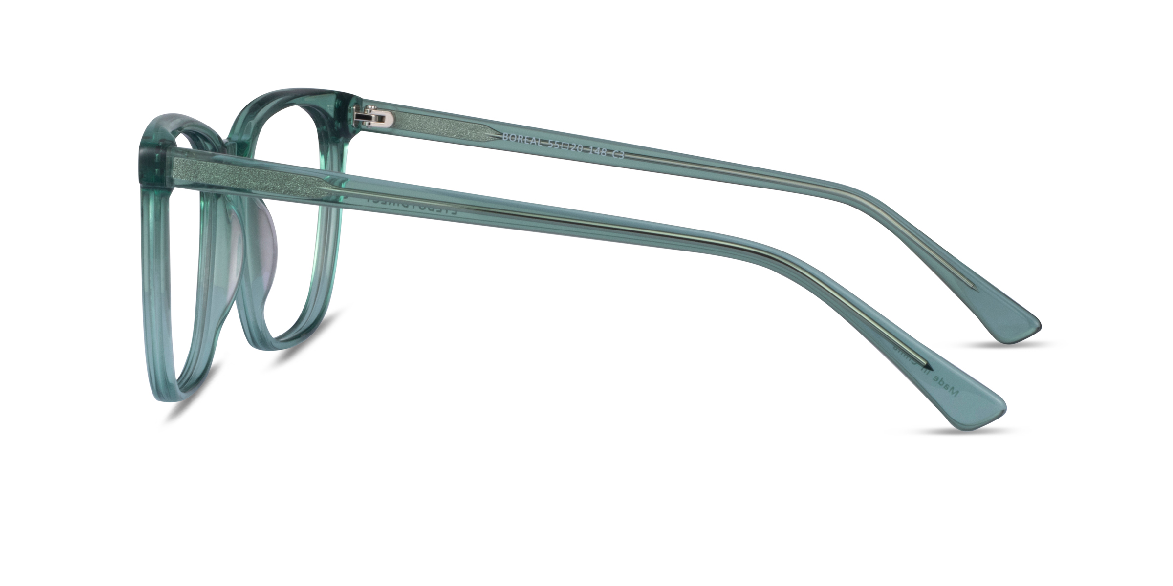 Boreal Square Clear Green Glasses for Men | Eyebuydirect