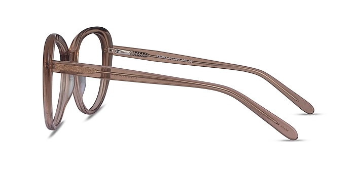 Peony Clear Brown Acetate Eyeglass Frames from EyeBuyDirect