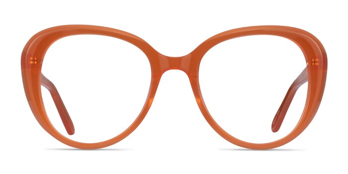 Peony Clear Orange Acetate Eyeglass Frames from EyeBuyDirect