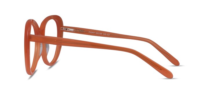 Peony Clear Orange Acétate Montures de lunettes de vue d'EyeBuyDirect