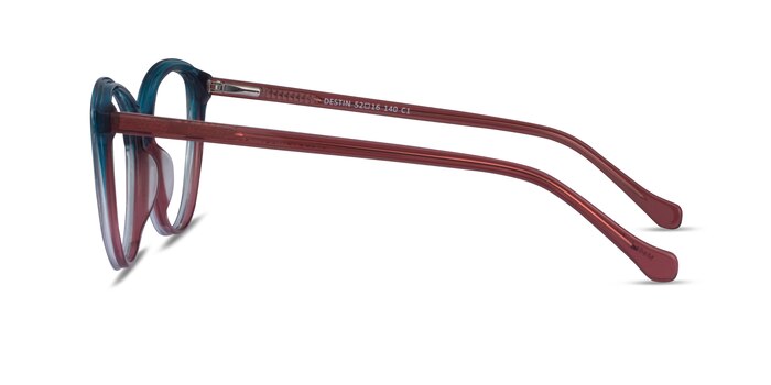 Destin Blue Burgundy Acétate Montures de lunettes de vue d'EyeBuyDirect