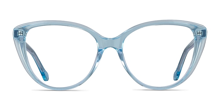 Destin Clear Blue Acetate Eyeglass Frames from EyeBuyDirect