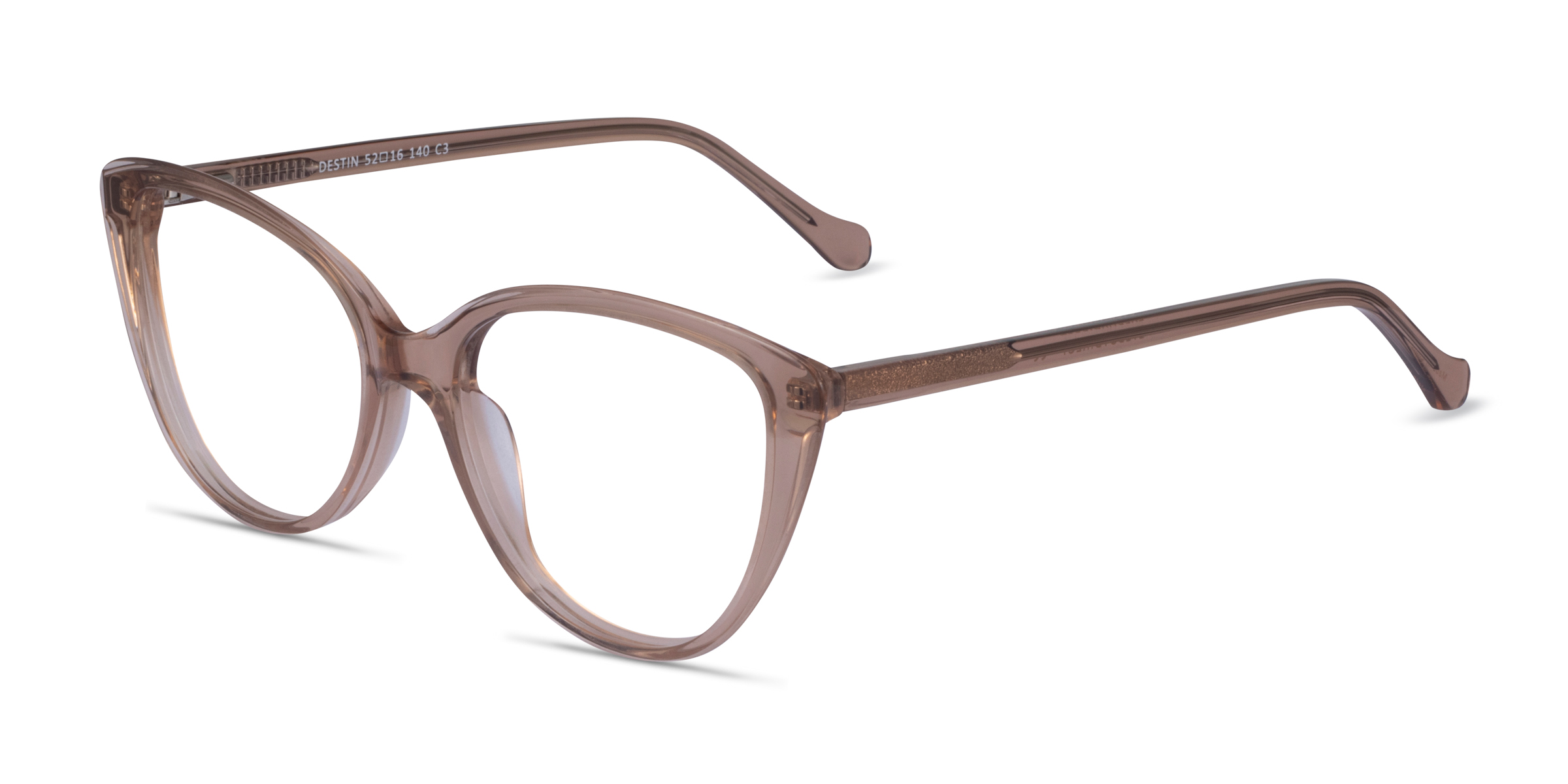 Destin Cat Eye Clear Brown Glasses for Women | Eyebuydirect
