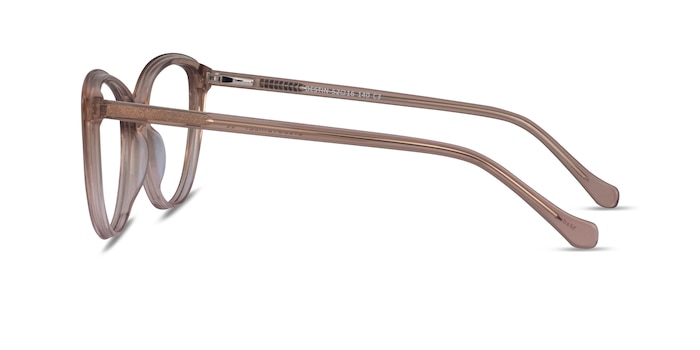 Destin Clear Brown Acétate Montures de lunettes de vue d'EyeBuyDirect