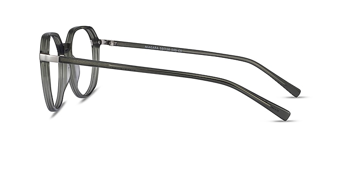 Niagara Clear Khaki Green Acétate Montures de lunettes de vue d'EyeBuyDirect