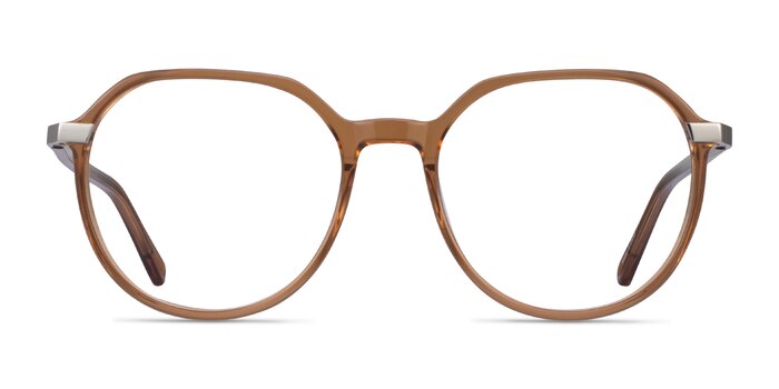 Niagara Clear Brown Acétate Montures de lunettes de vue d'EyeBuyDirect
