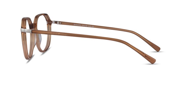 Niagara Clear Brown Acétate Montures de lunettes de vue d'EyeBuyDirect