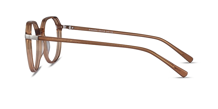 Niagara Clear Brown Acetate Eyeglass Frames from EyeBuyDirect