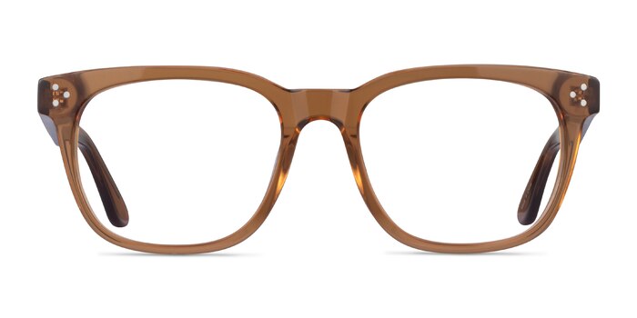 Adriatic Clear Brown Acetate Eyeglass Frames from EyeBuyDirect